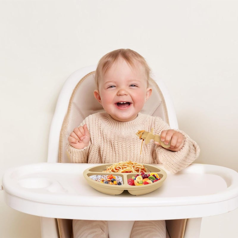 Eascrozn 6 Pack Baby Spoons and Forks Set, Silicone First Stage Self Feeding Infant Toddler Utensils, BPA Free, Baby Led Weaning Feeding Supplies for Baby Essentials - Image 3